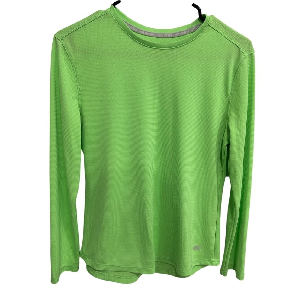Reel Legends Freeline Green Long Sleeve Performance Shirt Sz Medium